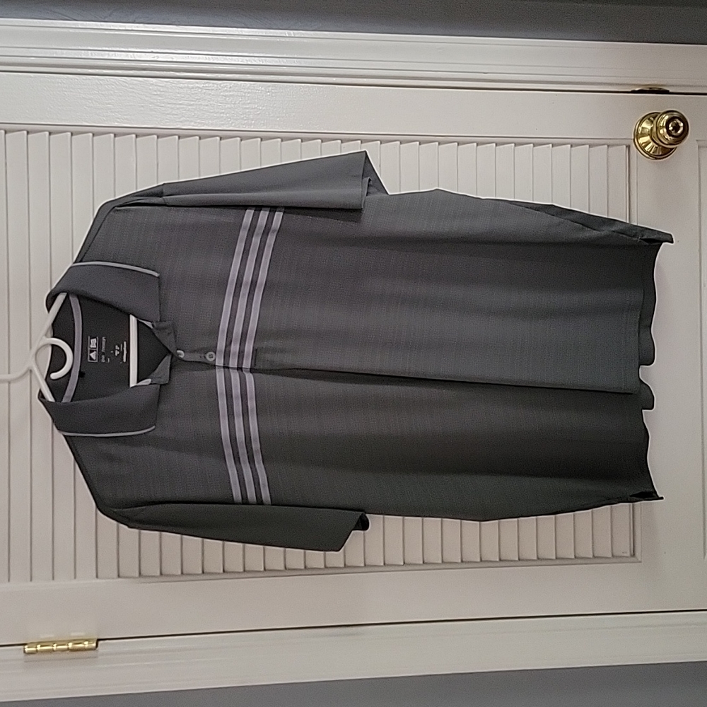 Gray Adidas golf polo